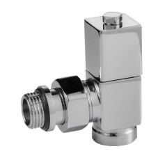 Набор дизайн-вентилей Royal Thermo CUBE 1/2 хром, RTE 56.002, НС-1193191