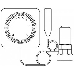 Термостат Oventrop Uni FH 1012395, с дистанционной настройкой, с нулевой отметкой, капиллярная трубка 1.5 м