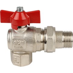 Кран шаровой угловой со сгоном (бабочка) 1/2 IDEAL Itap