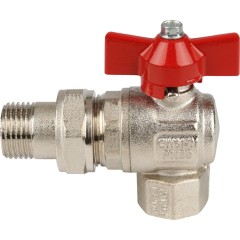 Кран шаровой угловой со сгоном (бабочка) 1/2 IDEAL Itap