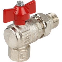 Кран шаровой угловой со сгоном (бабочка) 1/2 IDEAL Itap