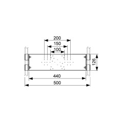 Монтажная пластина для сантехнической арматуры (установки в систему стального профиля) 9020040