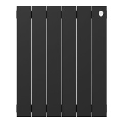 Радиатор биметаллический Royal Thermo Pianoforte 500 - 6 секций Noir Sable с боковым подключением