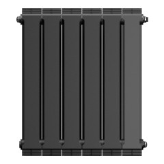 Радиатор биметаллический Royal Thermo Pianoforte 500 - 6 секций Noir Sable с боковым подключением