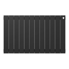 Радиатор биметаллический Royal Thermo Pianoforte 500 - 12 секций Noir Sable с боковым подключением