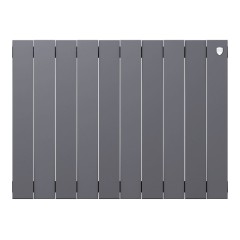 Радиатор биметаллический Royal Thermo Pianoforte 500 - 10 секций Silver Satin с боковым подключением
