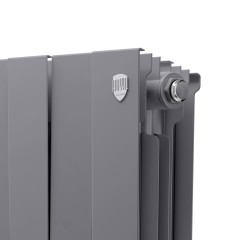Радиатор биметаллический Royal Thermo Pianoforte 500 - 10 секций Silver Satin с боковым подключением