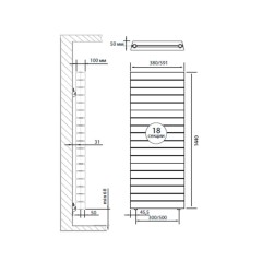 Радиатор биметаллический Royal Thermo Pianoforte Tower - 18 секций Silver Satin с боковым подключением