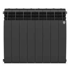 Радиатор биметаллический Royal Thermo Biliner 500 - 8 секций Noir Sable с боковым подключением