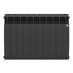 Радиатор биметаллический Royal Thermo Biliner 500 - 10 секций Noir Sable с боковым подключением