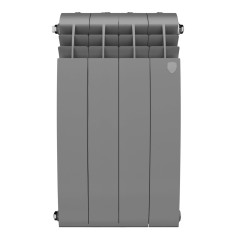 Радиатор биметаллический Royal Thermo Biliner 500 - 4 секций Silver Satin с боковым подключением