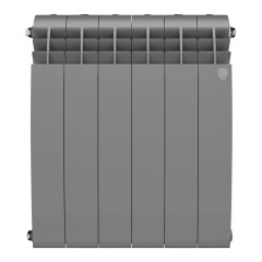 Радиатор биметаллический Royal Thermo Biliner 500 - 6 секций Silver Satin с боковым подключением