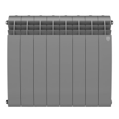 Радиатор биметаллический Royal Thermo Biliner 500 - 8 секций Silver Satin с боковым подключением