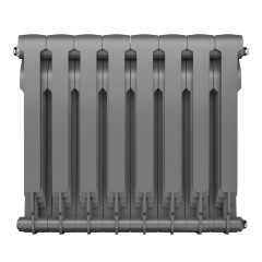 Радиатор биметаллический Royal Thermo Biliner 500 - 8 секций Silver Satin с боковым подключением