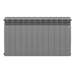 Радиатор биметаллический Royal Thermo Biliner 500 - 12 секций Silver Satin с боковым подключением