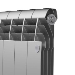 Радиатор биметаллический Royal Thermo Biliner 500 - 12 секций Silver Satin с боковым подключением