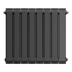 Радиатор биметаллический Royal Thermo Pianoforte 500 - 8 секций Noir Sable с боковым подключением