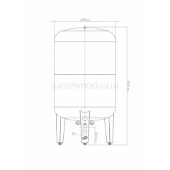 Расширительный бак, гидроаккумулятор В 150 Джилекс, 7151