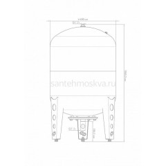 Расширительный бак, гидроаккумулятор В 200 Джилекс, 7201