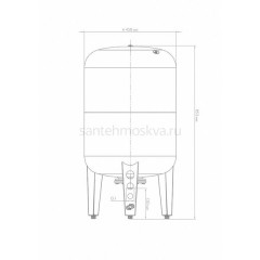 Расширительный бак, гидроаккумулятор ВПк 100 Джилекс, 7106