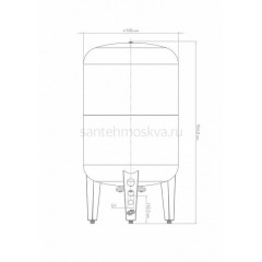 Расширительный бак, гидроаккумулятор ВПк 150 Джилекс, 7153