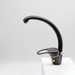 Смеситель для кухни, высокий Ganzer GZ08023-1С, черный