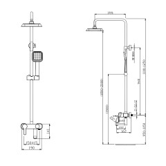 Душевая панель Ganzer GZ25069, хром