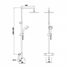 Душевая панель Ganzer GZ25070, хром