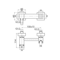 Смеситель для биде (комплект) Ganzer GZ 12201-C Set, черный