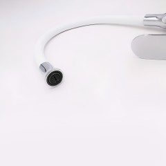Смеситель для кухни, высокий Ganzer GZ22021-F, хром/белый
