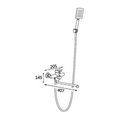 Смеситель для ванны VIEIR (НЕРЖ-SUS304) V313541