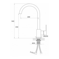 Смеситель для кухни (мойки) Ganzer STEFAN GZ12022
