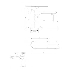 Смеситель для раковины Grocenberg GB2009 никель