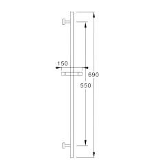 Стойка для душа Ganzer поворотная GZ8627, хром
