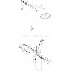 Душевая стойка Hansgrohe Crometta S 240 1jet Showerpipe EcoSmart 27269000 9л