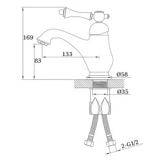 Душевой комплект Ganzer 3 в 1 GZ77037, хром