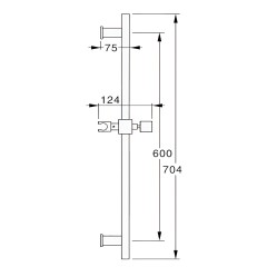 Стойка для душа Ganzer GZ20202, хром