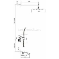 Душевая система Grocenberg GB5007 черный матовый