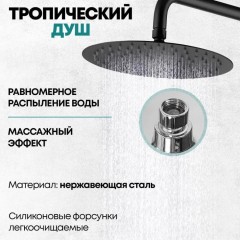 Душевая система Grocenberg GB7099BL чёрный матовый