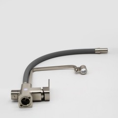 Смеситель для кухни с подключением к фильтру Ganzer GZ12026-GH, сатин/серый