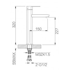 Смеситель для раковины Ganzer GZ06012-D, бронза