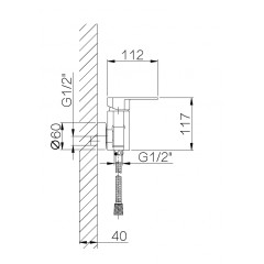 Смеситель для душа Ganzer BOLDER GZ06052-D