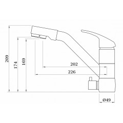 Смеситель для кухни (мойки) Ganzer REIN GZ16026-C