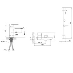 Комплект для ванны 3 в 1 GANZER GZ21037 хром