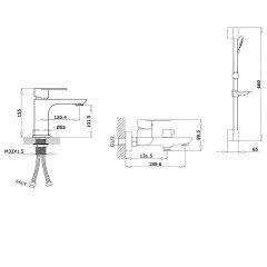 Комплект для ванны 3 в 1 GANZER GZ21037-F хром/белый