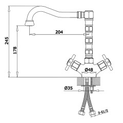 Смеситель для кухни (мойки) Ganzer GZ15022-D Бронза