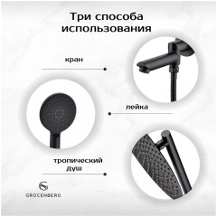 Душевая система Grocenberg GB5001 черный