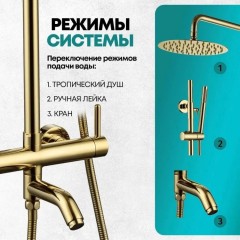 Душевая система Grocenberg GB7099GO золото