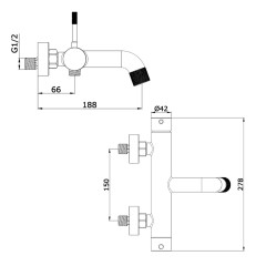 Смеситель для ванны VIEIR V403531G