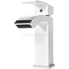 Смеситель для раковины Grocenberg GB2007 белый хром